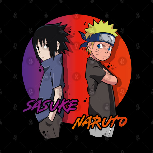 Naruto and Sasuke Back to Back Rivalry by Otaku Vibes