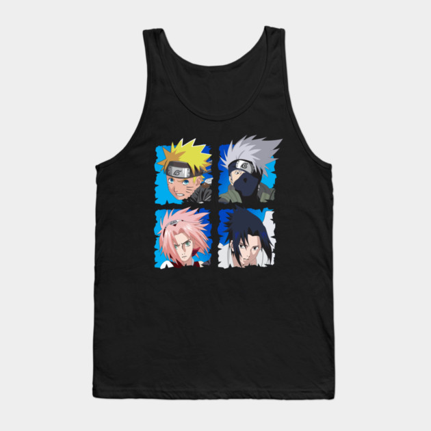 Naruto Team 7 Character Cool Art Tank Top by Otaku Vibes