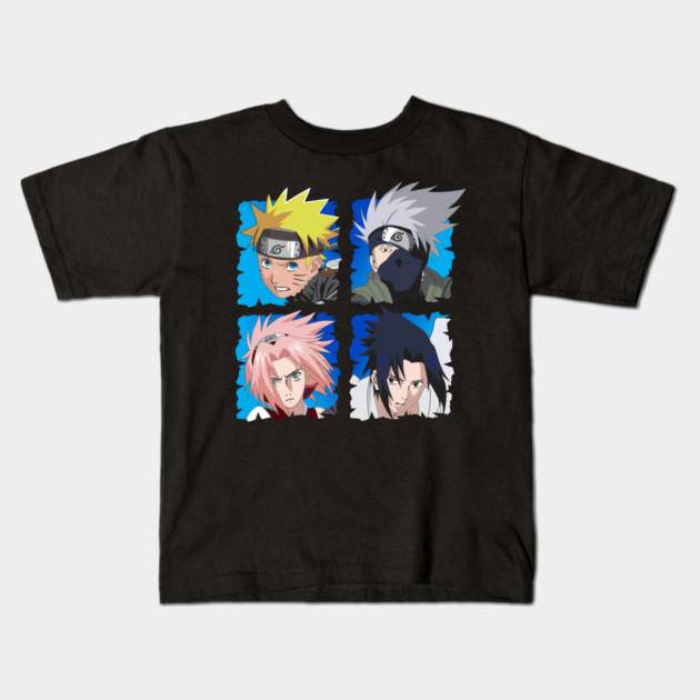 Naruto Team 7 Character Cool Art Kids T-Shirt by Otaku Vibes