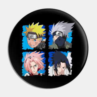 Naruto Team 7 Character Cool Art Pin