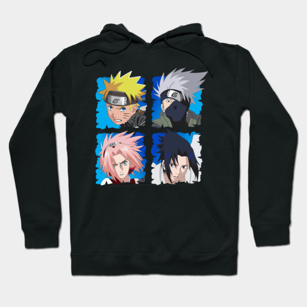 Naruto Team 7 Character Cool Art Hoodie by Otaku Vibes