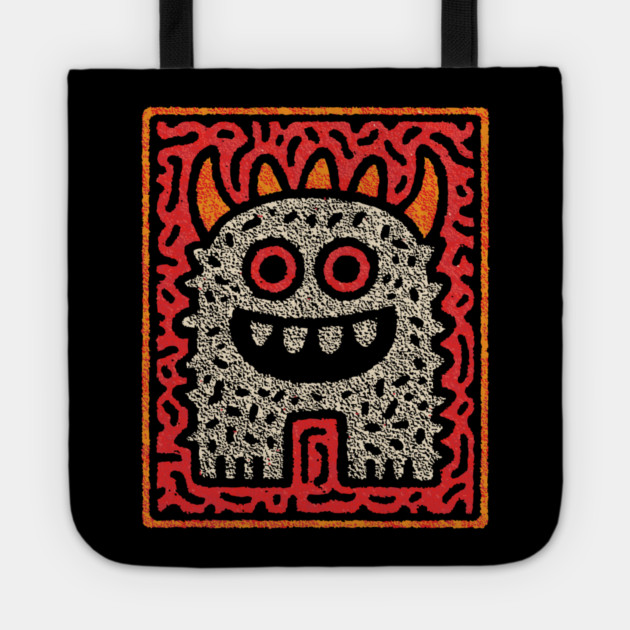 Street Art Monster | The Expressive Doodle Creature Tote by TuncGK
