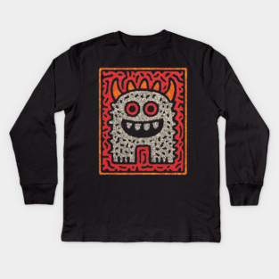 Street Art Monster | The Expressive Doodle Creature Kids Long Sleeve T-Shirt