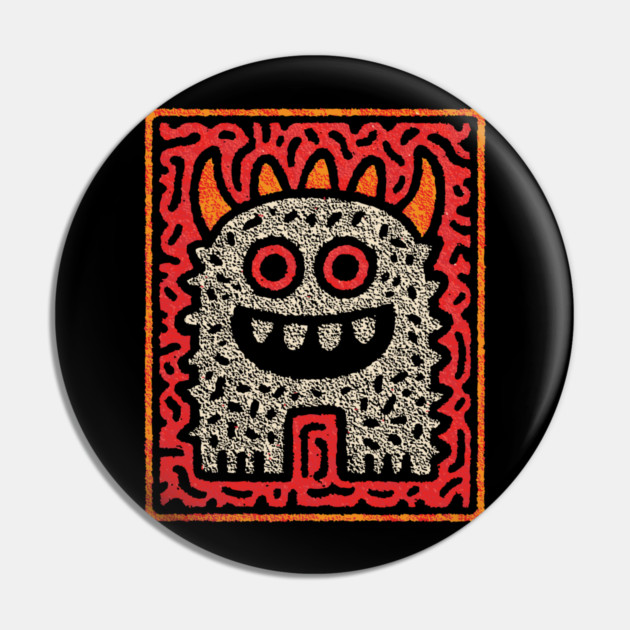 Street Art Monster | The Expressive Doodle Creature Pin by TuncGK