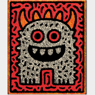 Street Art Monster | The Expressive Doodle Creature Posters and Art