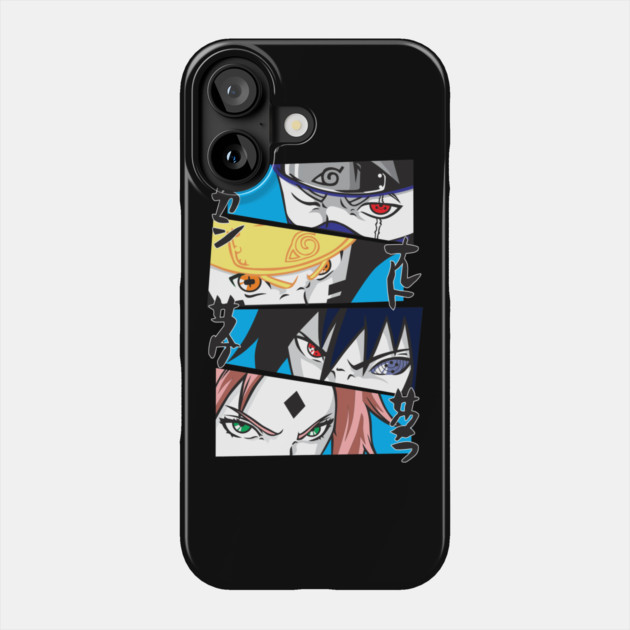 Naruto Team 7 Intense Eyes Panel Phone Case by Otaku Vibes