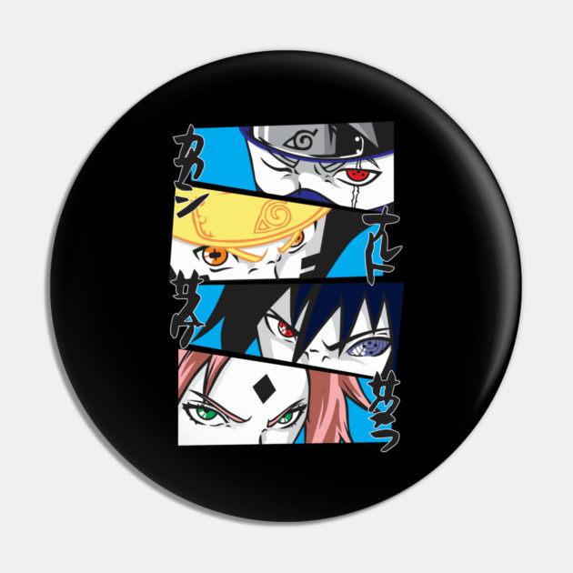 Naruto Team 7 Intense Eyes Panel Pin by Otaku Vibes