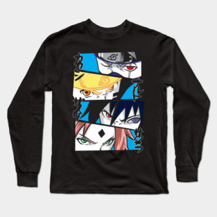 Naruto Team 7 Intense Eyes Panel Long Sleeve T-Shirt