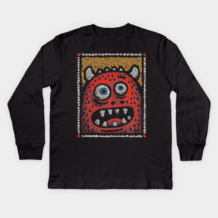 Manic Monster | The Wild-Eyed Gremlin Kids Long Sleeve T-Shirt