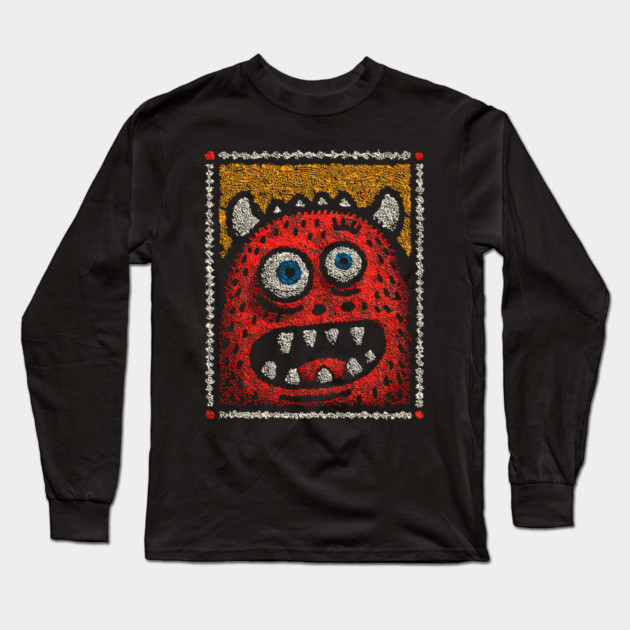 Manic Monster | The Wild-Eyed Gremlin Long Sleeve T-Shirt by TuncGK
