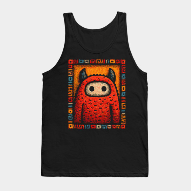 Geometric Monster | The Art Deco Guardian Tank Top by TuncGK