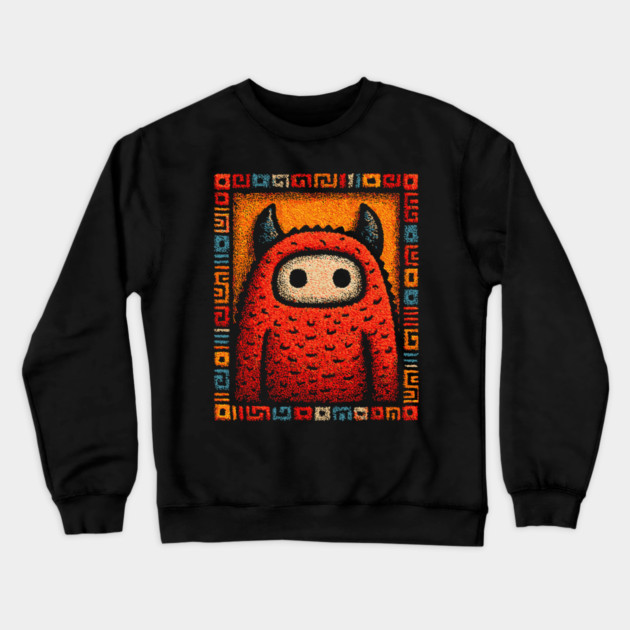 Geometric Monster | The Art Deco Guardian Crewneck Sweatshirt by TuncGK