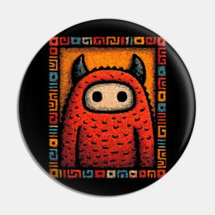 Geometric Monster | The Art Deco Guardian Pin