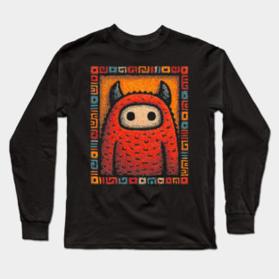 Geometric Monster | The Art Deco Guardian Long Sleeve T-Shirt