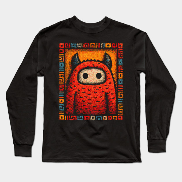 Geometric Monster | The Art Deco Guardian Long Sleeve T-Shirt by TuncGK