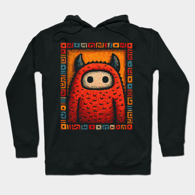 Geometric Monster | The Art Deco Guardian Hoodie by TuncGK