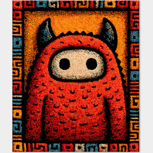 Geometric Monster | The Art Deco Guardian Posters and Art