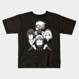 Team 7 Monochrome Focus - Naruto Anime Kids T-Shirt
