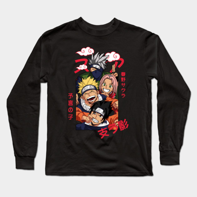 Happy Team 7 - Naruto Anime Long Sleeve T-Shirt by Otaku Vibes