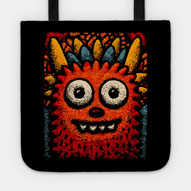 Goofy Toothy Monster | The Happy Little Beast Tote by TuncGK