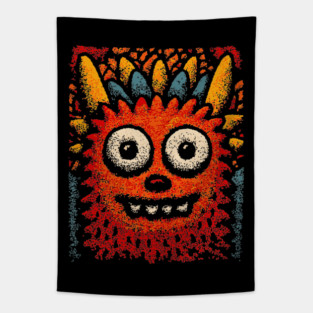 Goofy Toothy Monster | The Happy Little Beast Tapestry
