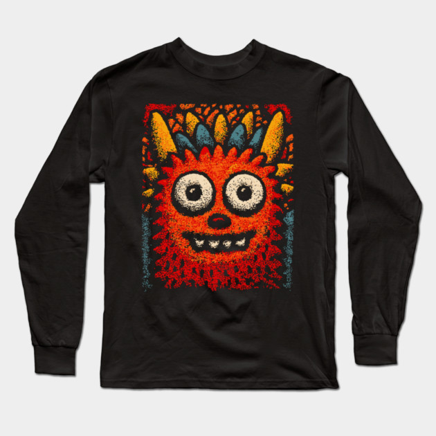 Goofy Toothy Monster | The Happy Little Beast Long Sleeve T-Shirt by TuncGK