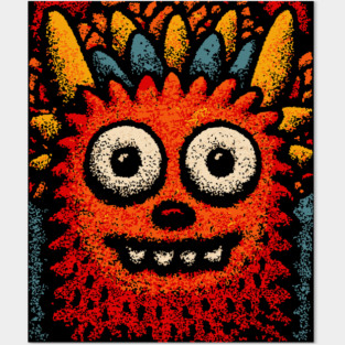 Goofy Toothy Monster | The Happy Little Beast Posters and Art