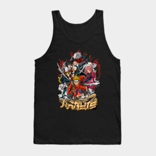 Team 7 Samurai Warriors - Naruto Anime Tank Top