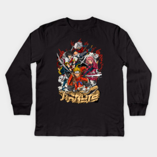 Team 7 Samurai Warriors - Naruto Anime Kids Long Sleeve T-Shirt