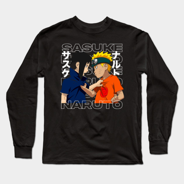 Naruto vs Sasuke Face Off Long Sleeve T-Shirt by Otaku Vibes