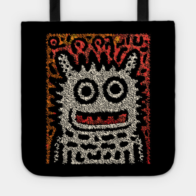 Tribal Pattern Monster | The Folk Art Yeti Tote by TuncGK
