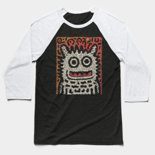 Tribal Pattern Monster | The Folk Art Yeti Baseball T-Shirt
