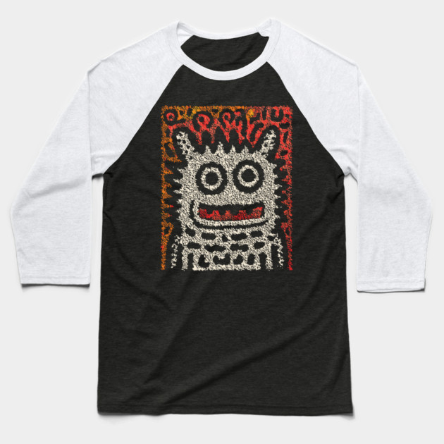 Tribal Pattern Monster | The Folk Art Yeti Baseball T-Shirt by TuncGK