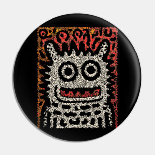 Tribal Pattern Monster | The Folk Art Yeti Pin