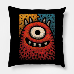 Friendly Cyclops Monster | A Whimsical One-Eyed Creature Pillow