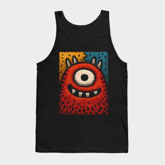 Friendly Cyclops Monster | A Whimsical One-Eyed Creature Tank Top by TuncGK