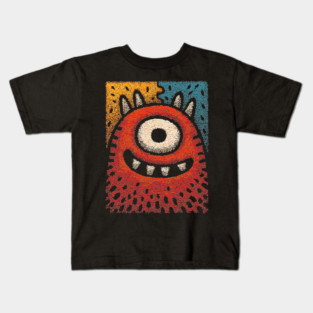 Friendly Cyclops Monster | A Whimsical One-Eyed Creature Kids T-Shirt