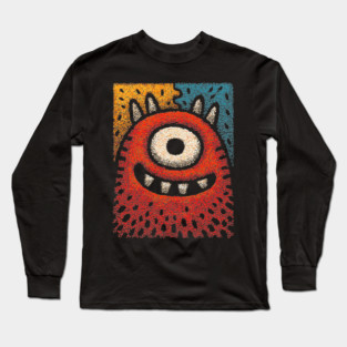 Friendly Cyclops Monster | A Whimsical One-Eyed Creature Long Sleeve T-Shirt