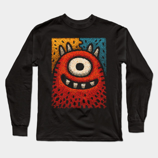 Friendly Cyclops Monster | A Whimsical One-Eyed Creature Long Sleeve T-Shirt by TuncGK
