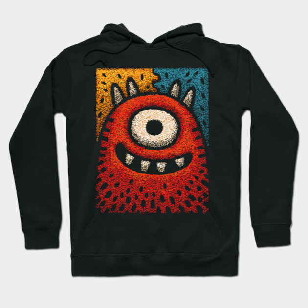 Friendly Cyclops Monster | A Whimsical One-Eyed Creature Hoodie by TuncGK