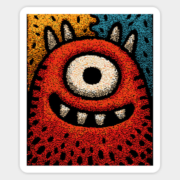 Friendly Cyclops Monster | A Whimsical One-Eyed Creature Magnet by TuncGK