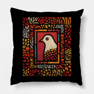 Sacred Dove | Medieval Stained Glass Pillow