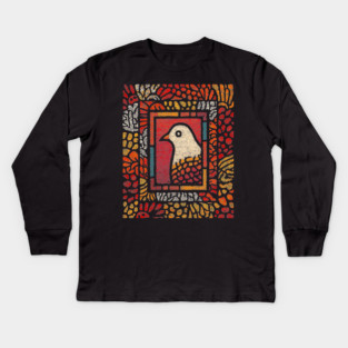 Sacred Dove | Medieval Stained Glass Kids Long Sleeve T-Shirt