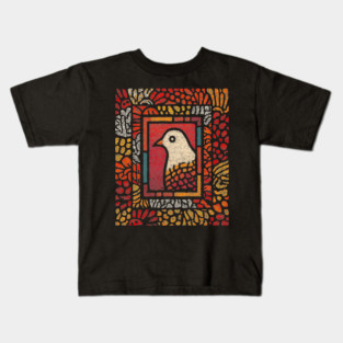 Sacred Dove | Medieval Stained Glass Kids T-Shirt
