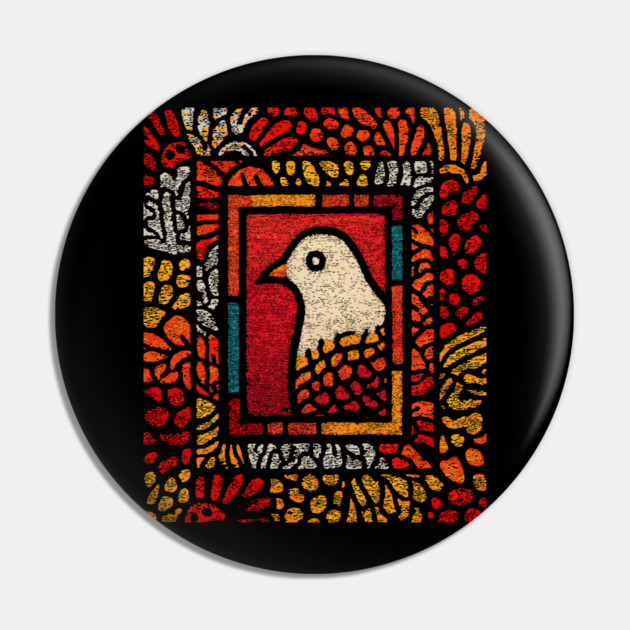 Sacred Dove | Medieval Stained Glass Pin by TuncGK