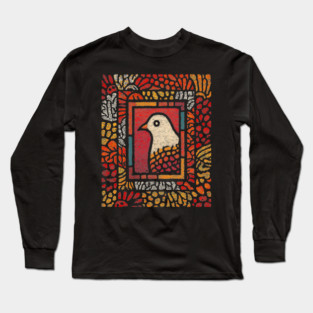 Sacred Dove | Medieval Stained Glass Long Sleeve T-Shirt