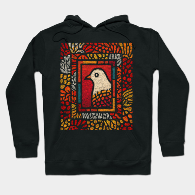 Sacred Dove | Medieval Stained Glass Hoodie by TuncGK