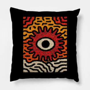 Primal Sun God | The Cosmic Eye Tapestry Pillow