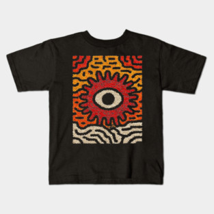 Primal Sun God | The Cosmic Eye Tapestry Kids T-Shirt