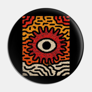 Primal Sun God | The Cosmic Eye Tapestry Pin